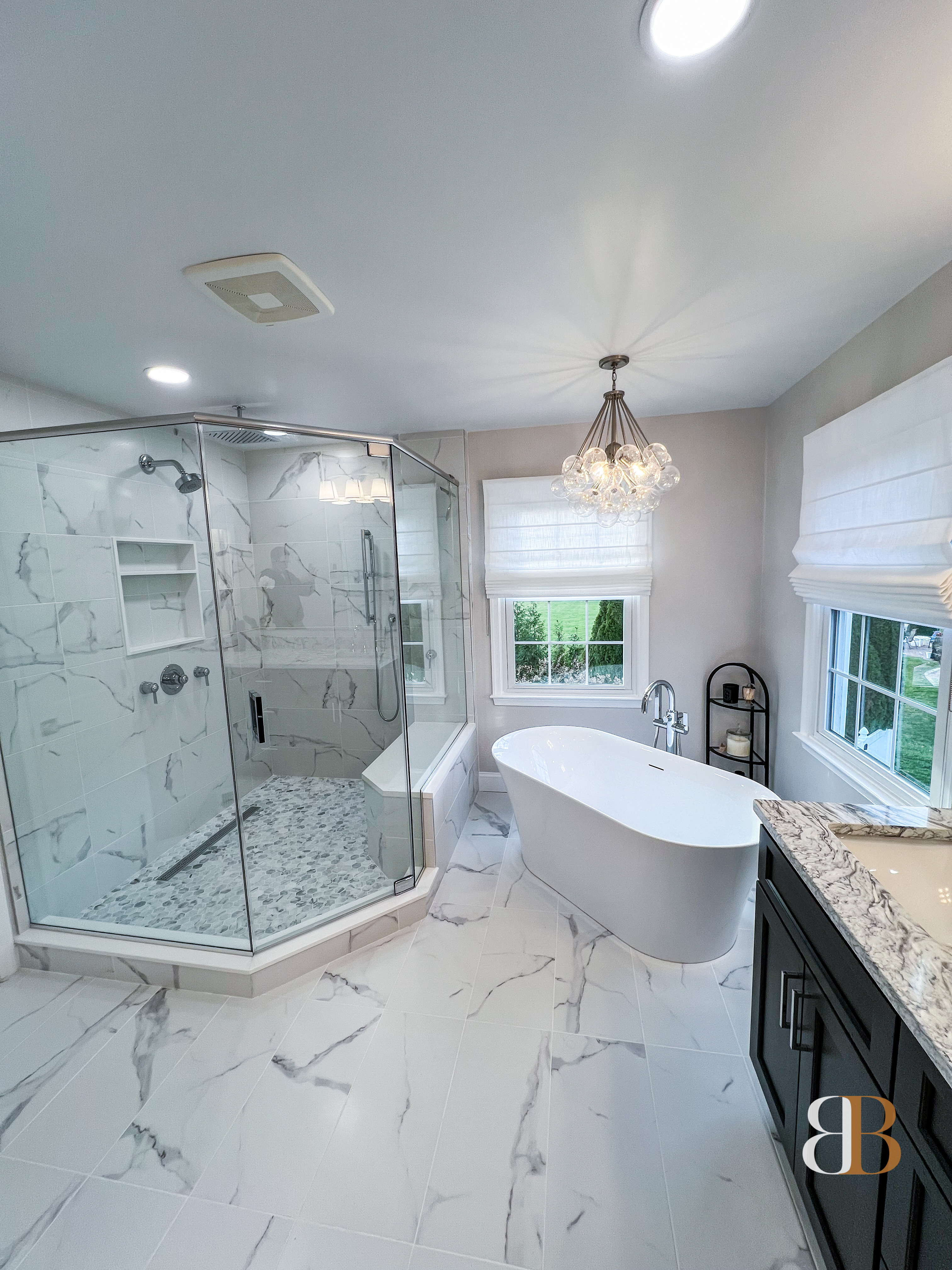 Transitional bathroom remodel in Ambler by B&B Associates Creations — photo 4